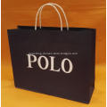 Printed Logo Black Handle Paper Bag